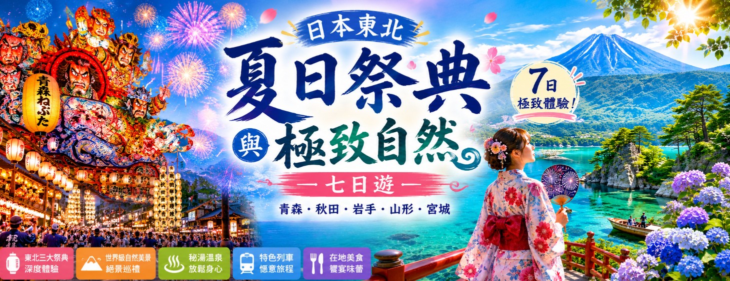 日本東北夏日祭典與極致自然七日遊